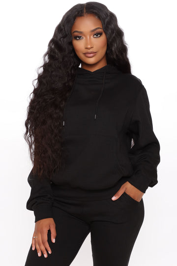 Stole Your Boyfriend s Oversized Zip Up Hoodie Black