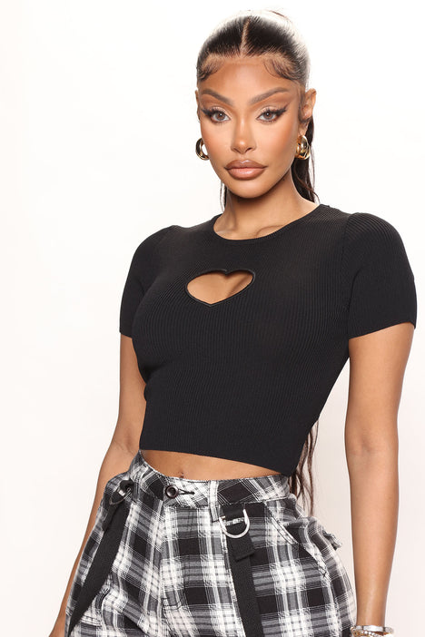 Sweater with heart cut out best sale