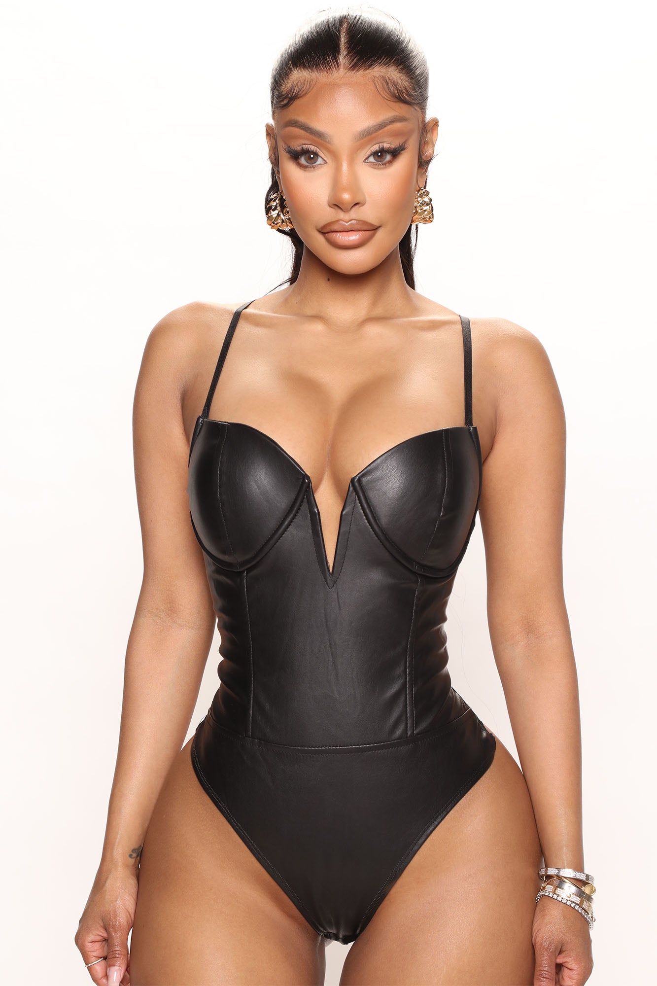 Alondra Bustier Bodysuit - Black, Fashion Nova, Bodysuits