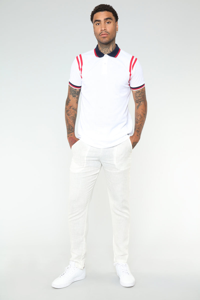 Tristan Short Sleeve Polo - White | Fashion Nova, Mens Tees & Tanks ...
