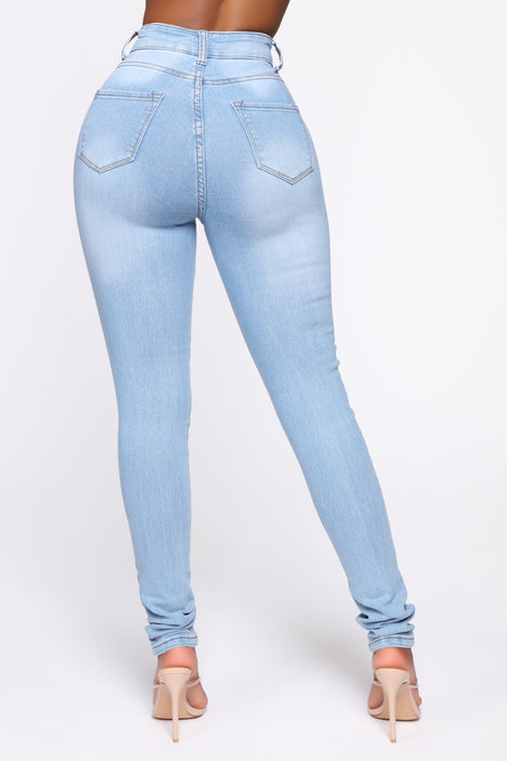 Marilyn High Waisted Skinny Jeans Light Wash