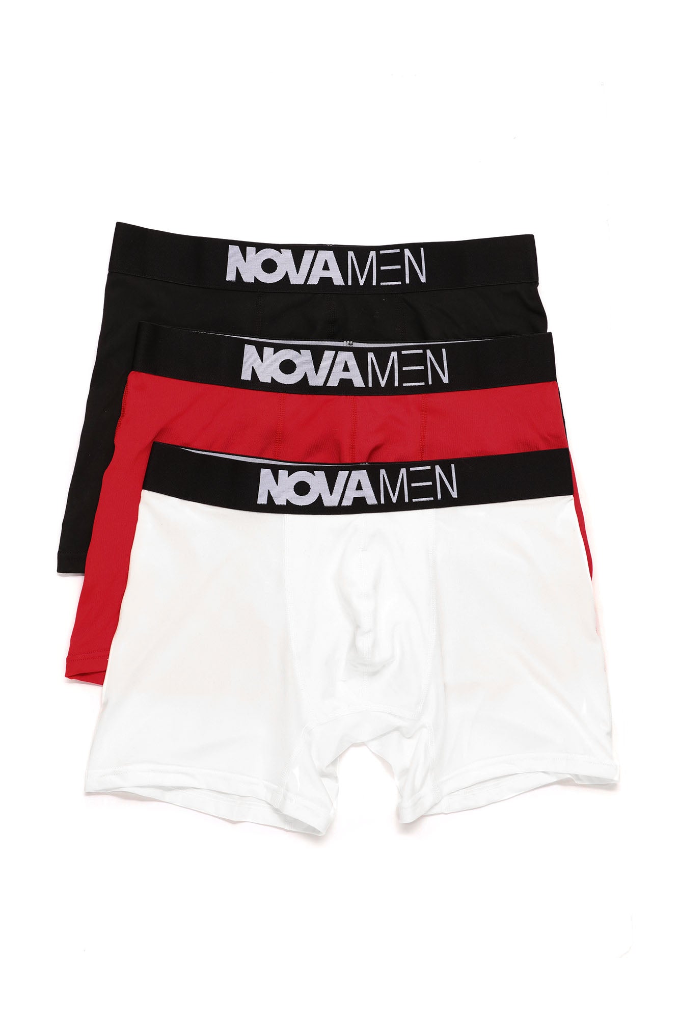 NovaMen Boxer Brief 3 Pack - White/combo
