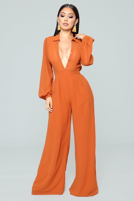 Like Me Better Jumpsuit Cognac Fashion Nova Jumpsuits