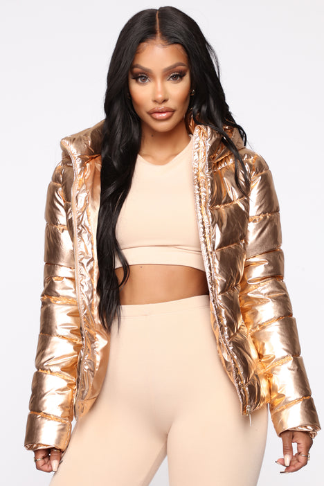 Fashion nova online metallic jacket