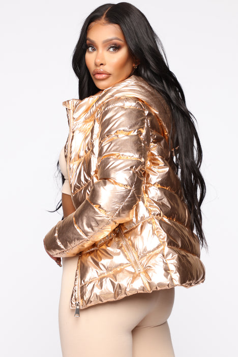 Gold metallic sales jacket ladies