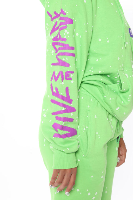Give Me Space NASA Hoodie Neon Green