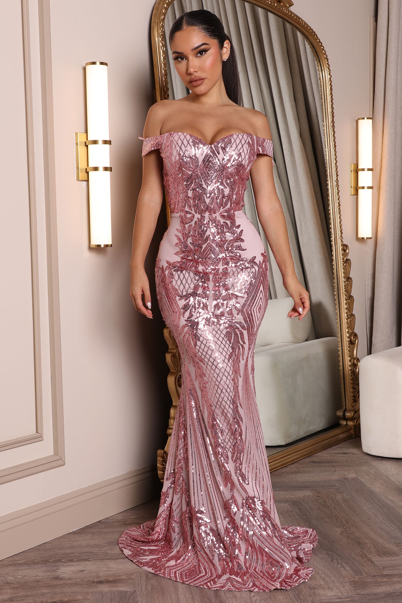 Fashion nova top mauve dress