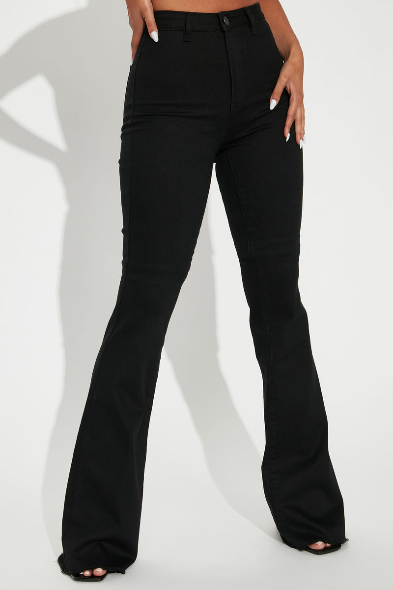 Tall Valentina High Rise Flare Jeans - Black | Fashion Nova, Jeans ...