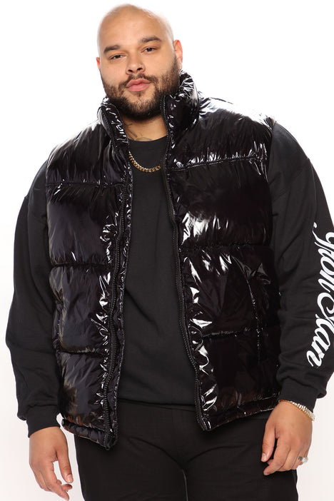 Shiny puffer shop vest mens