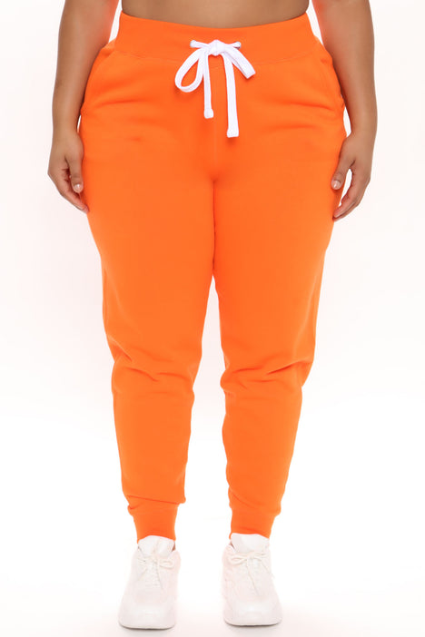 Bright hot sale orange joggers