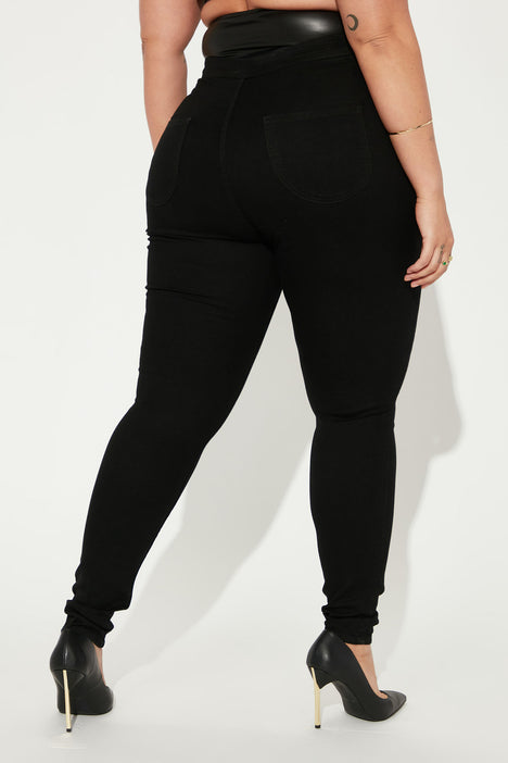 Super high waist denim skinnies fashion nova hotsell
