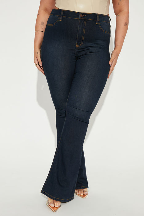 Tall Deep In My Soul Flare Jeans - Dark Denim, Fashion Nova, Jeans