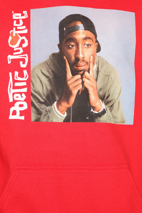Poetic Justice Tupac Hoodie Red