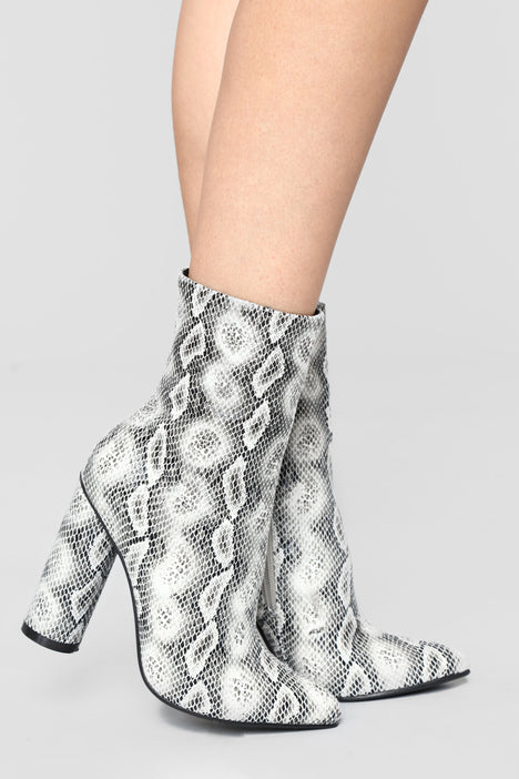 Grey snakeskin outlet ankle boots