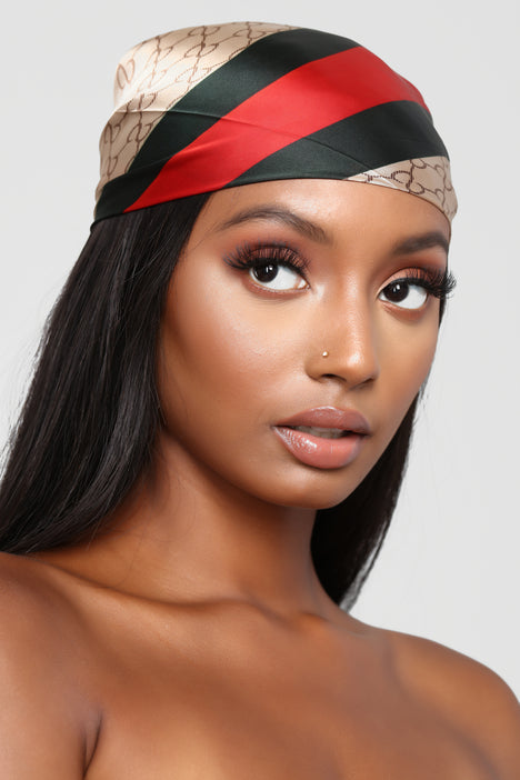 Print This Out Head Scarf Beige Fashion Nova Accessories