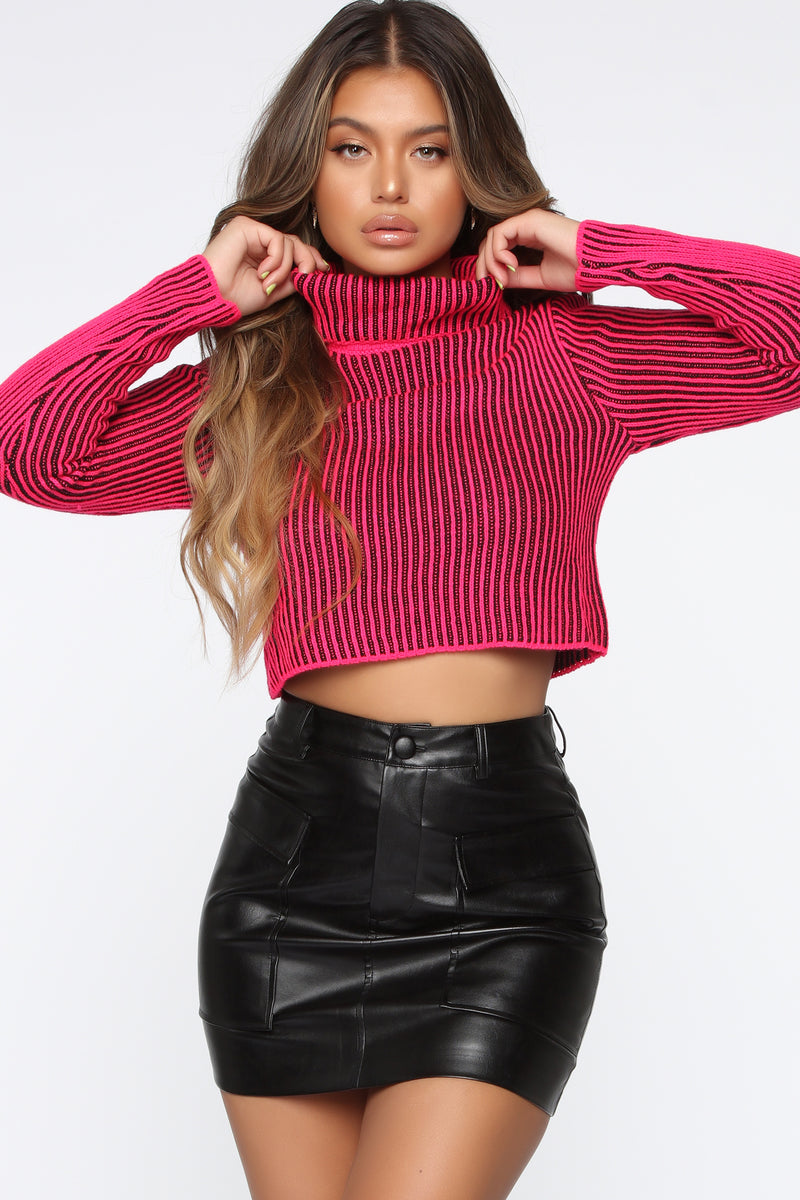 Want Me To Love You Cropped Sweater - Neon Pink | Fashion Nova ...