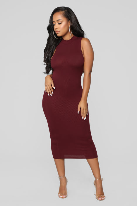 Burgundy dress size 18 discount