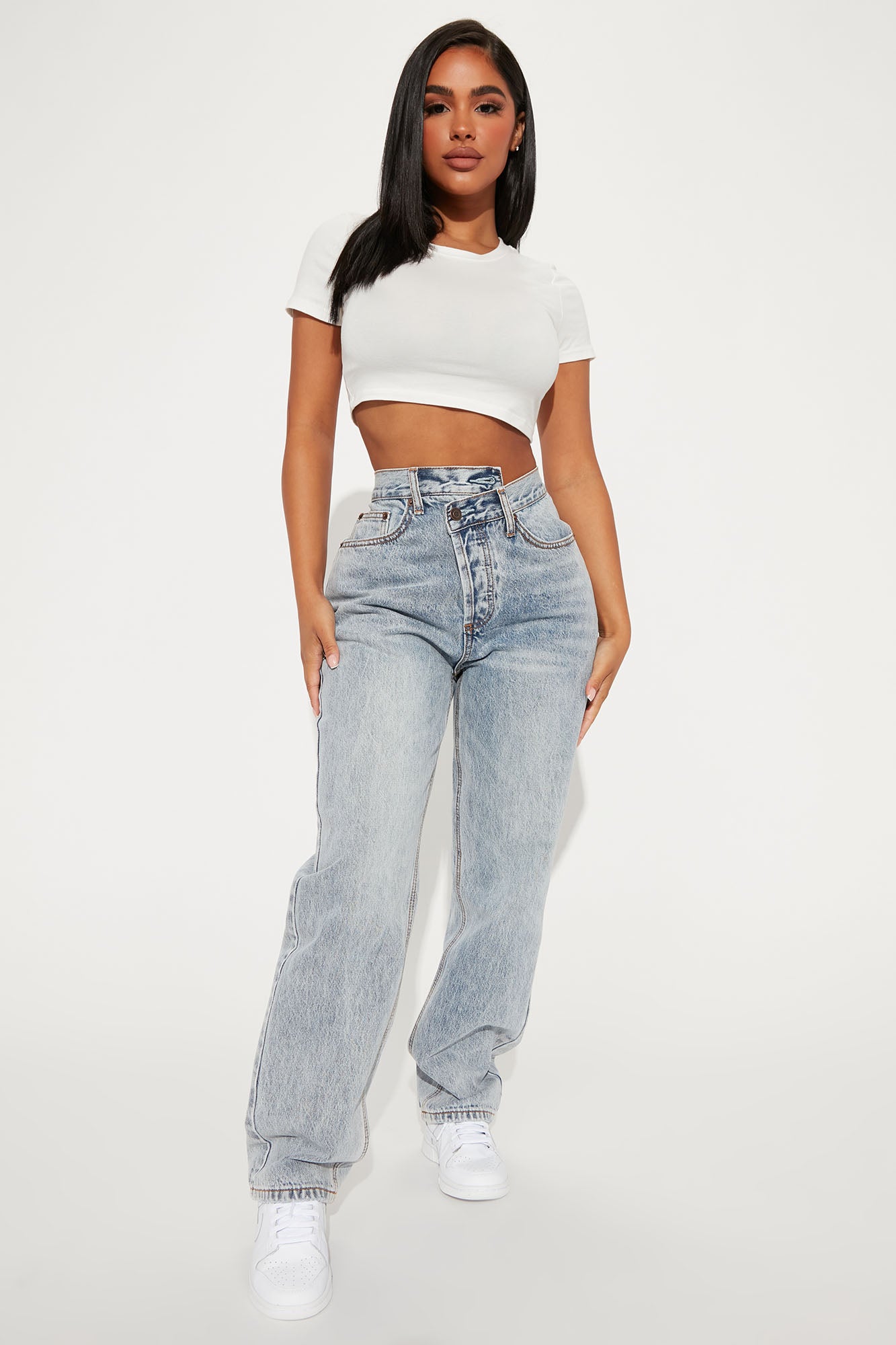 Women's petite straight leg on sale jeans