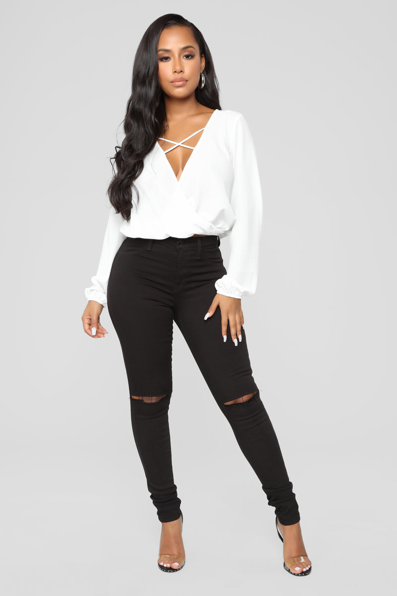 Strappy Intentions Top - Ivory | Fashion Nova, Shirts & Blouses ...