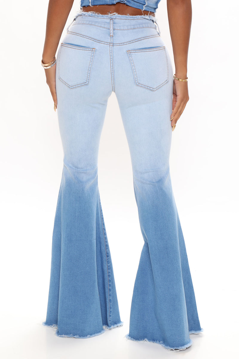 Get The Low Down Low Rise Flare Jeans - Medium Blue Wash | Fashion Nova ...