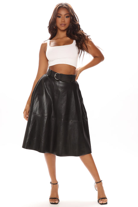 Black midi skirt 07 store