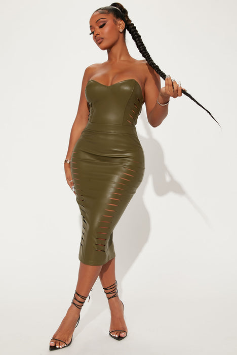 Leather dress deals fashion nova