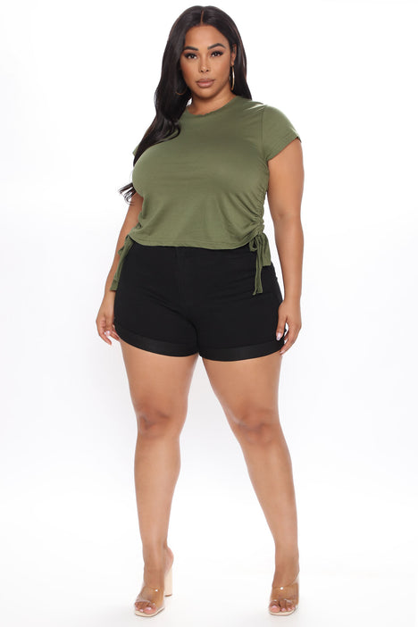 Carter denim shorts fashion nova online