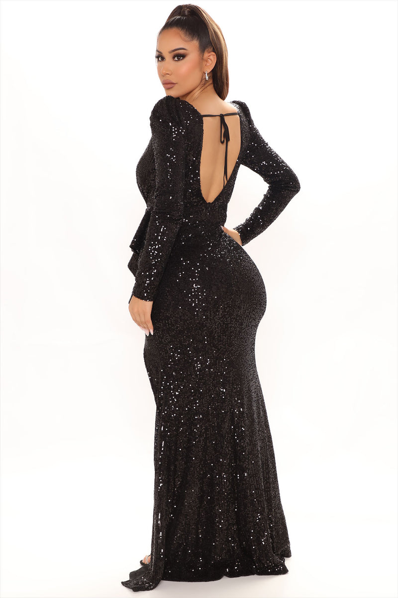 Luxe Occasions Sequin Maxi Dress - Black | Fashion Nova, Dresses ...
