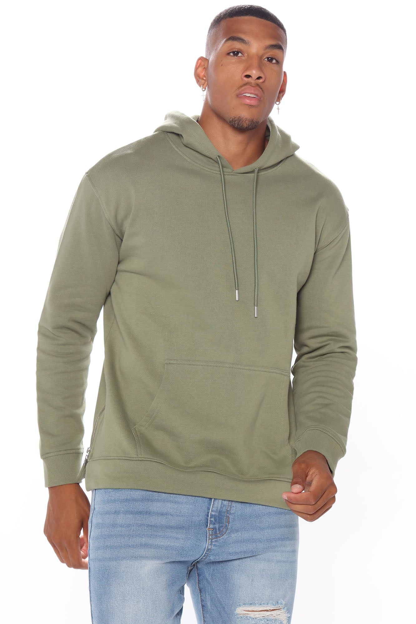Side zip hoodie discount