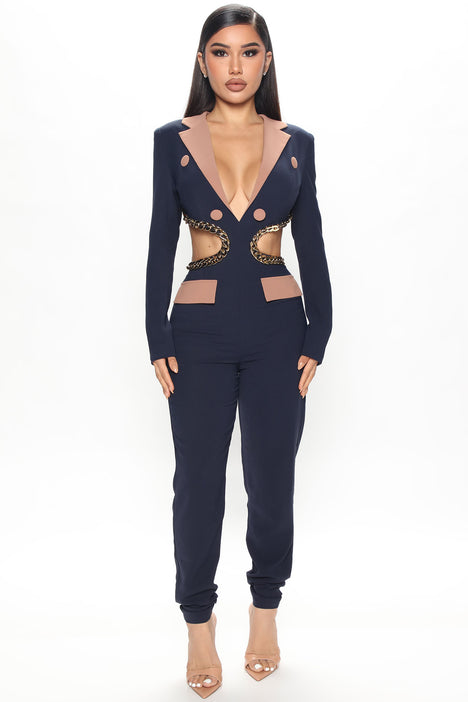Fashion nova navy blue jumpsuit store