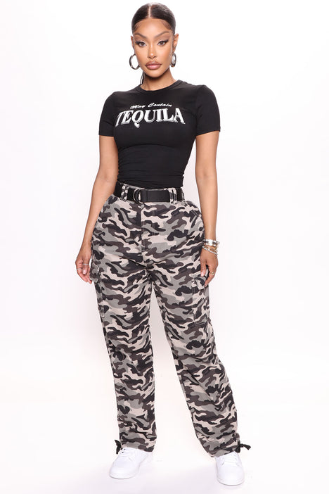 Camo cargo pants women's fashion nova clearance