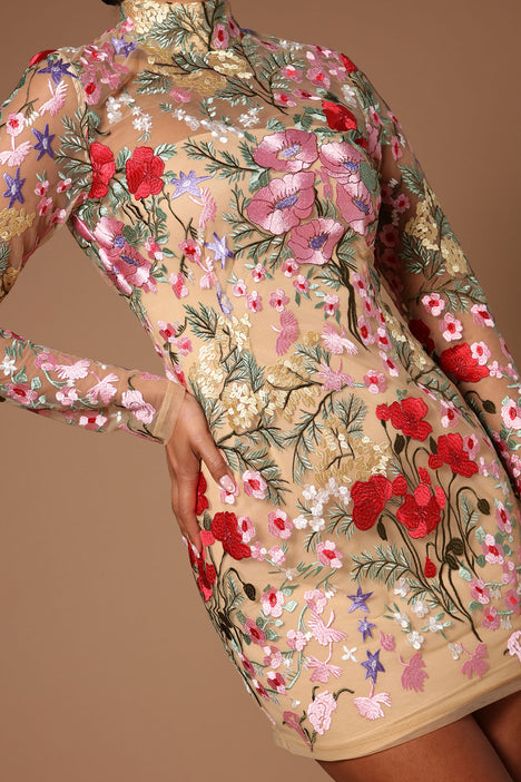 Fashion nova hotsell embroidered dress