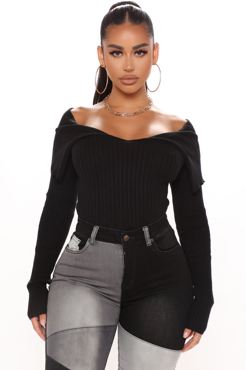 Allison Sweater Top - Black | Fashion Nova, Sweaters | Fashion Nova