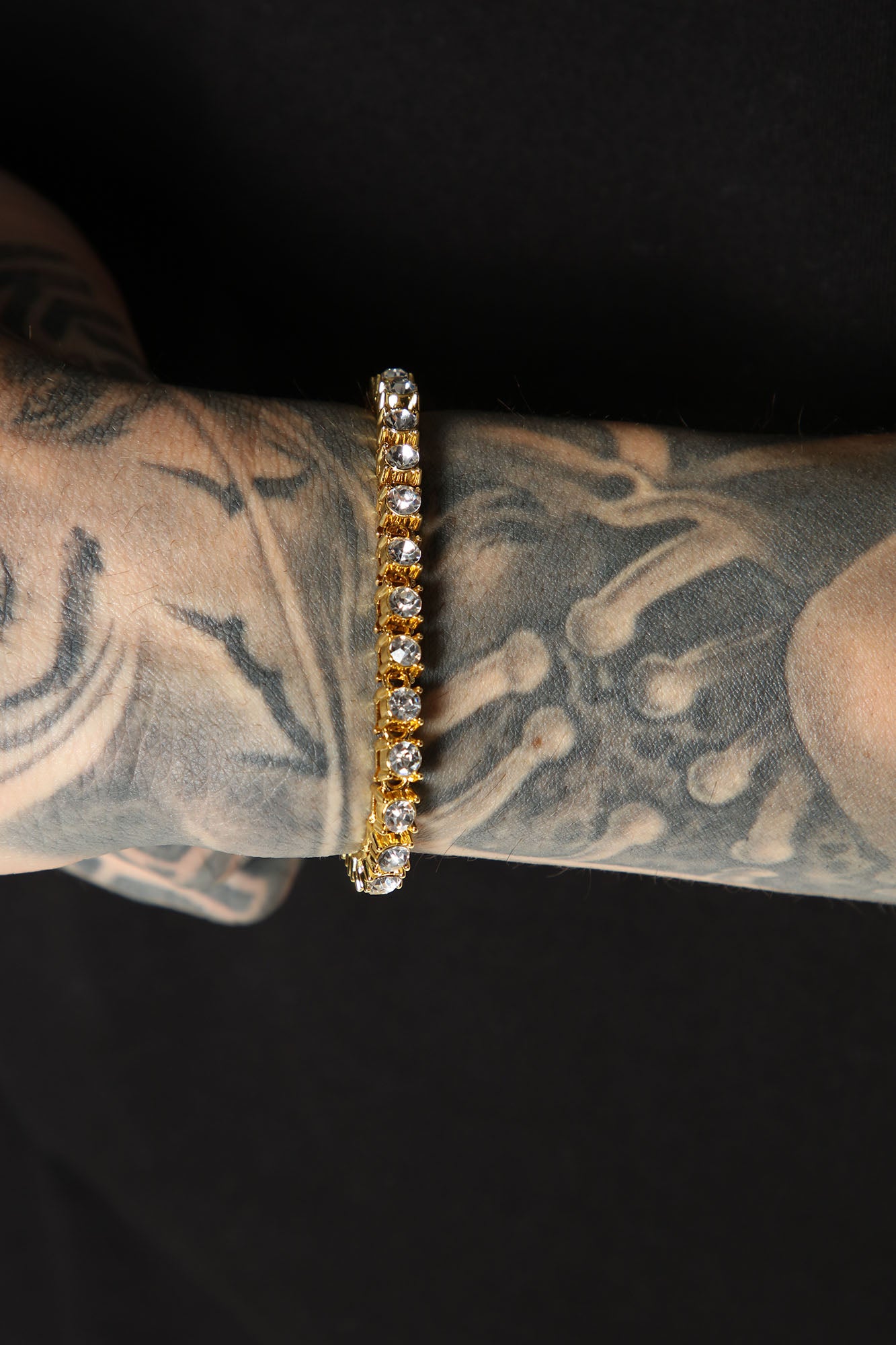 Gold mens tennis bracelet on sale