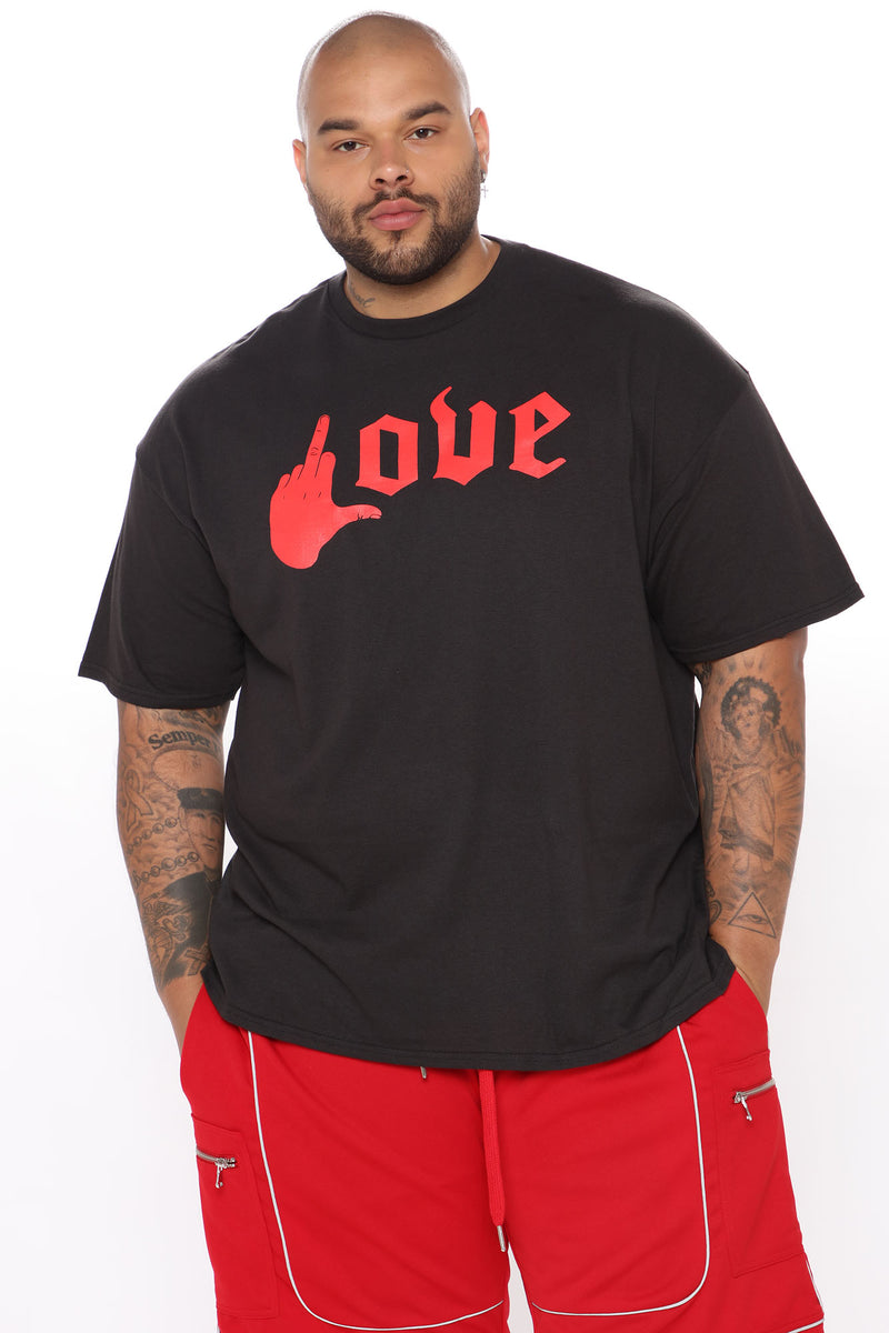 Fuck Love Short Sleeve Tee - Black | Fashion Nova, Mens Graphic Tees ...