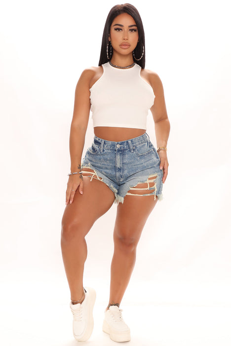 Fashion nova short jeans top