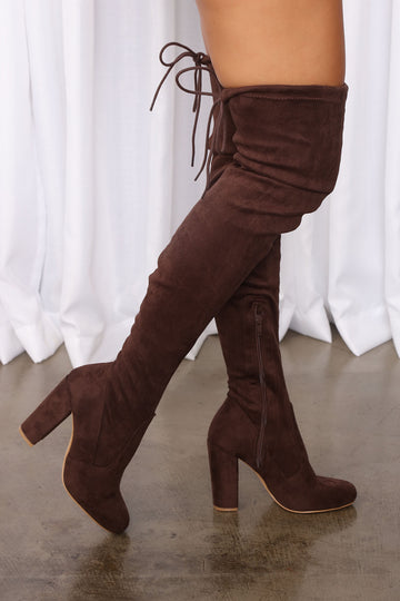 Maroon over the knee boots hotsell