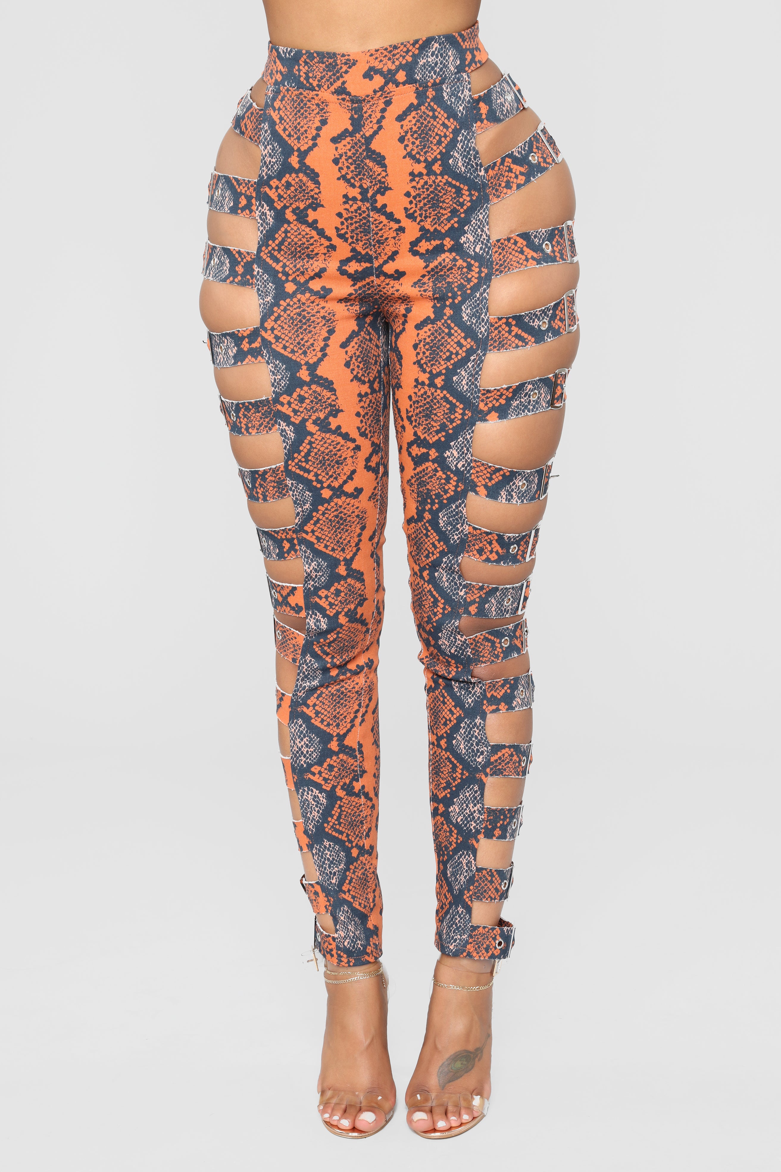 Slither Through Buckle Pants Brick