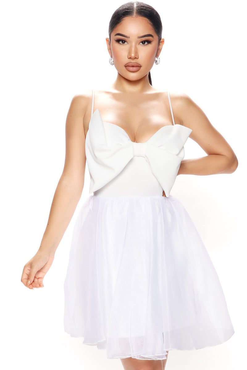 Via Mini Dress - White | Fashion Nova, Dresses | Fashion Nova