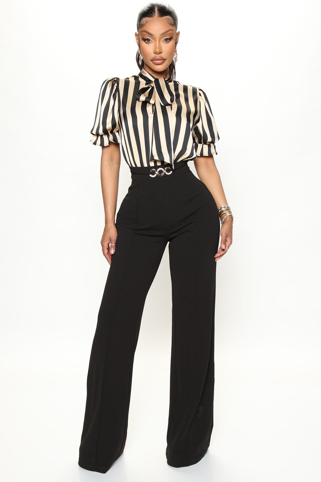 Fashion nova online striped jumpsuit