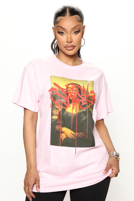 T shirt mona lisa bershka sales