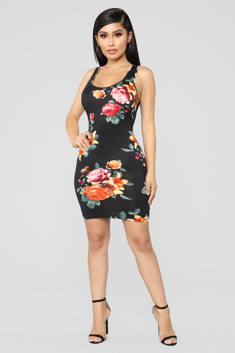Floweret Mini Dress - Black | Fashion Nova, Dresses | Fashion Nova