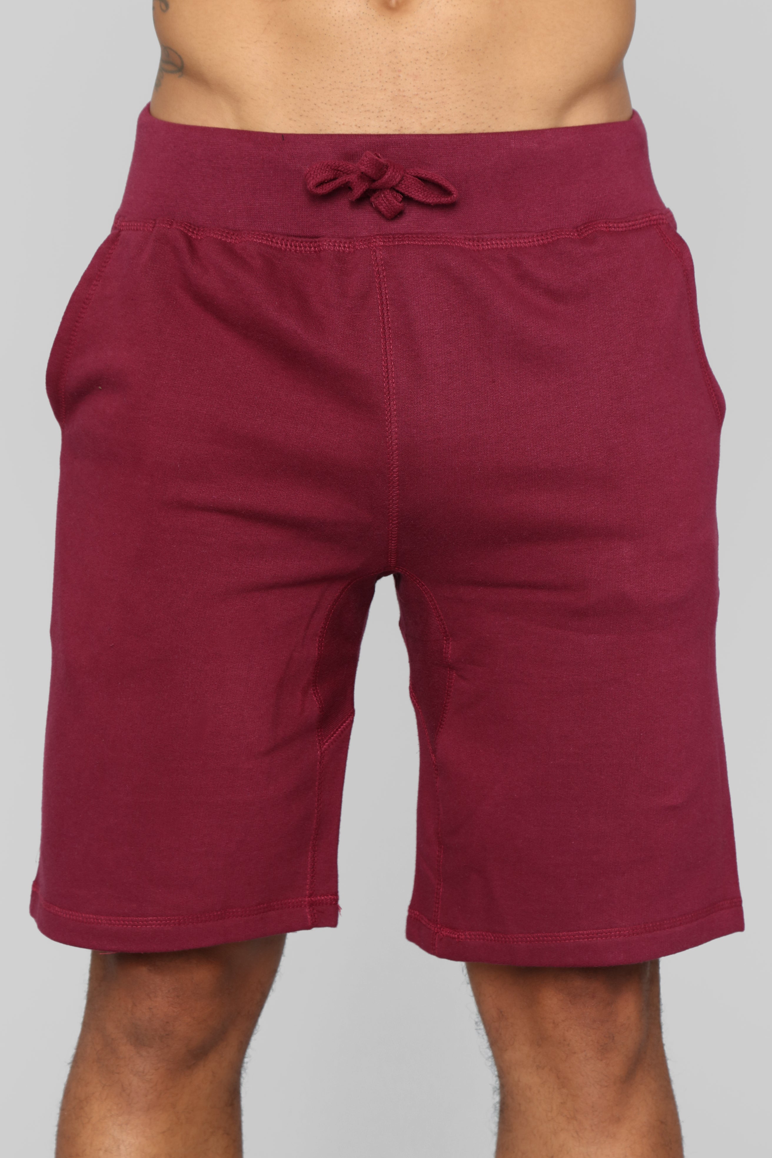 Maroon top sweat shorts