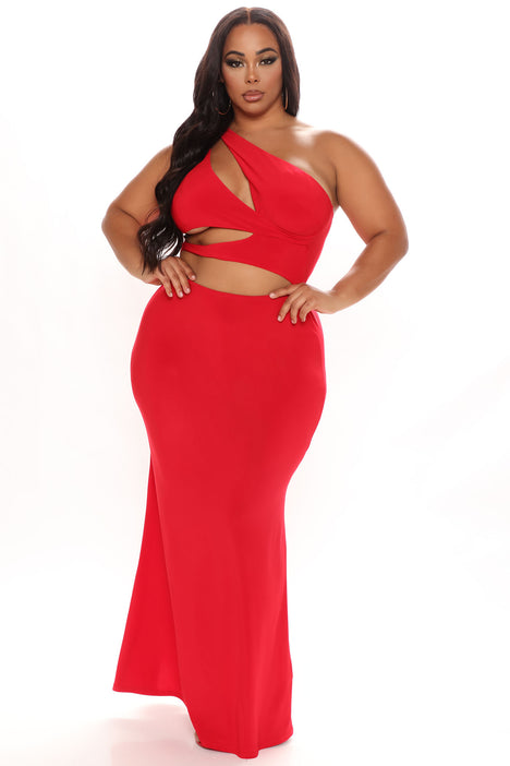 Fashion nova plus best sale size red dress