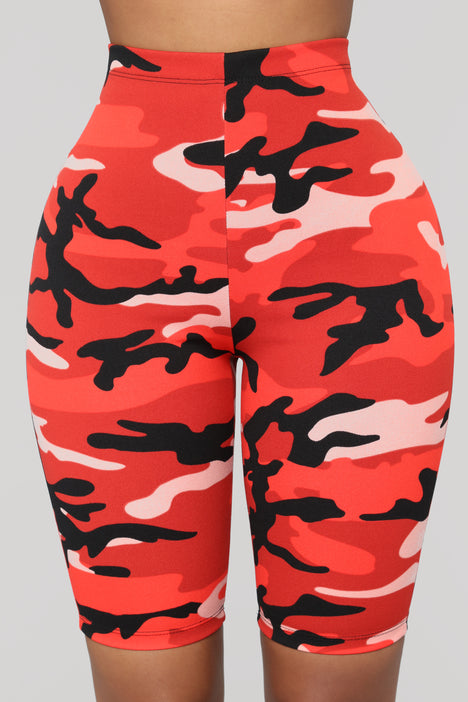 Red biker shorts fashion nova shop