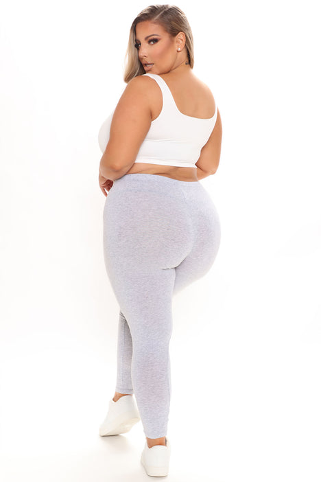 Plus size heather grey store leggings