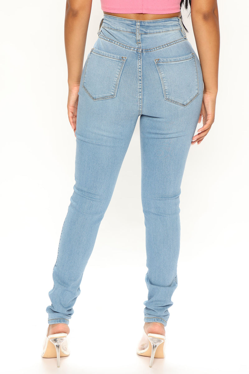Petite Classic High Waist Skinny Jeans - Light Blue Wash | Fashion Nova ...