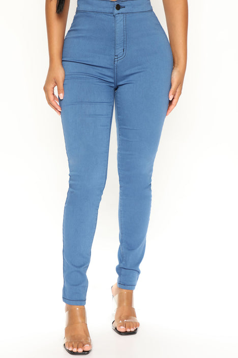 Fashion nova super high waist denim skinnies 2025