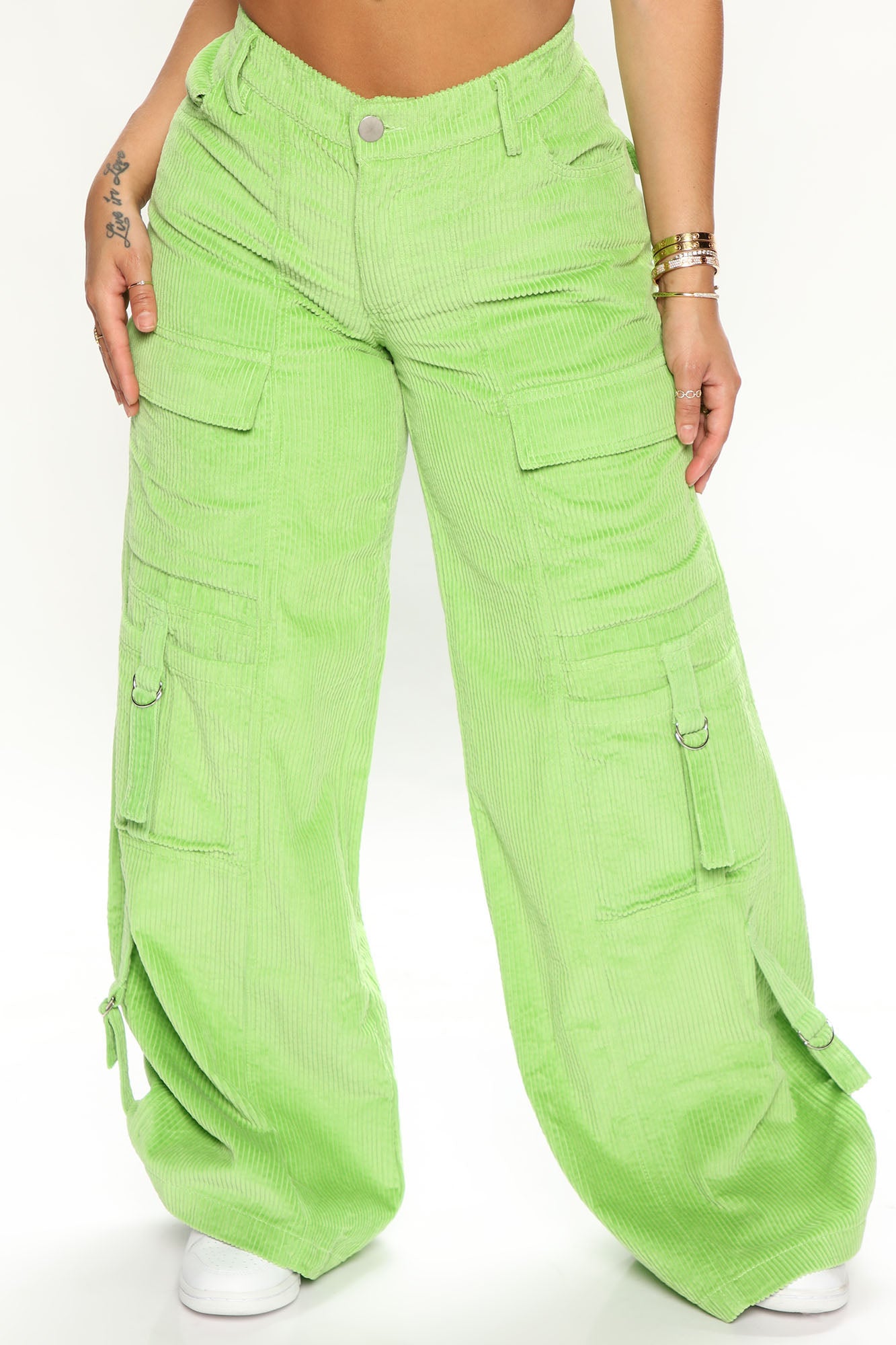 Catch Up Corduroy Cargo Pant 33 - Lime