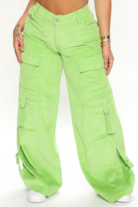 neon lime green new look pants kids size medium | eBay